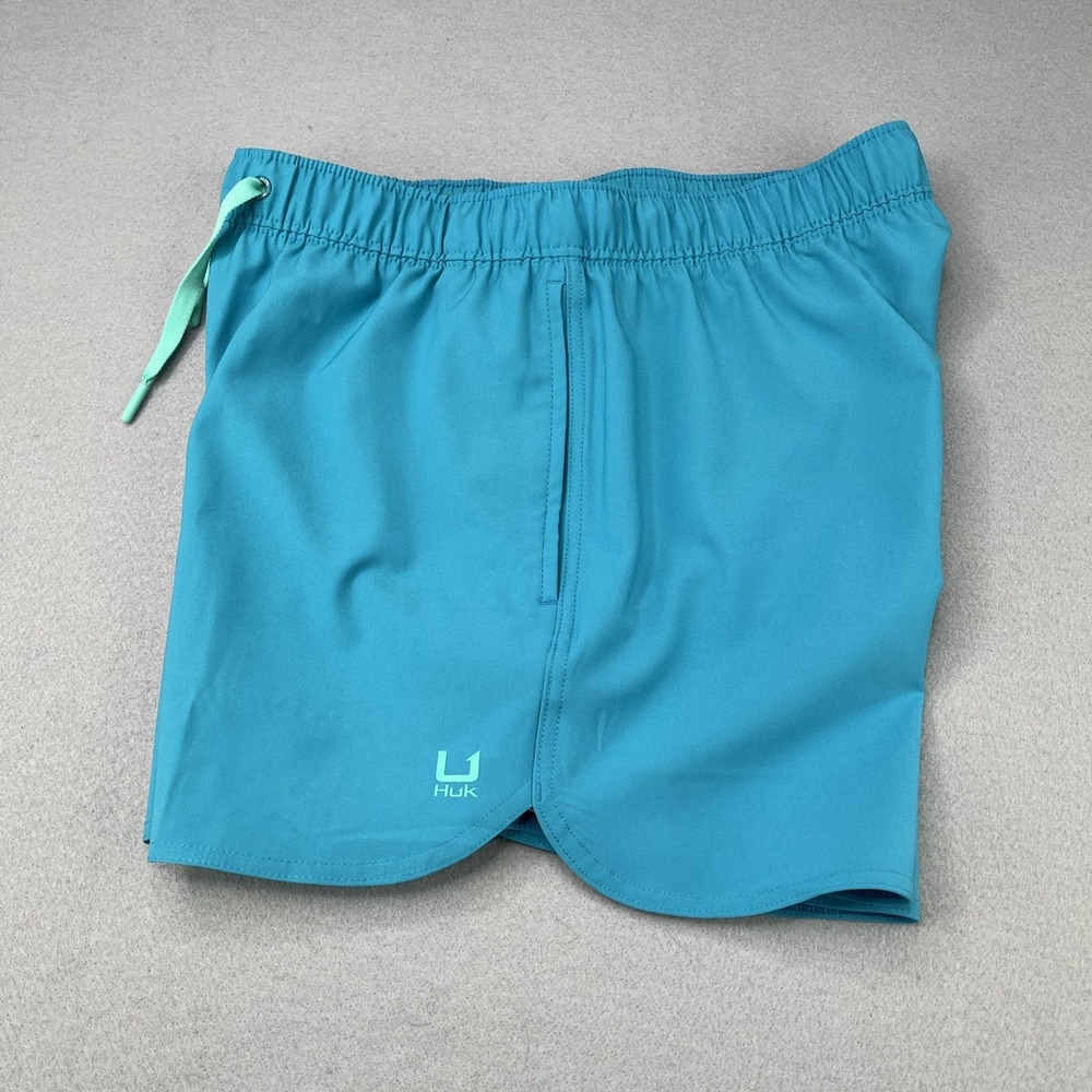 HUK Volley Fishing Shorts Womens Small Algiers Blue Quick Dry - Picture 4 of 5